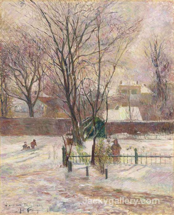 Snow in Copenhagen by Paul Gauguin paintings reproduction